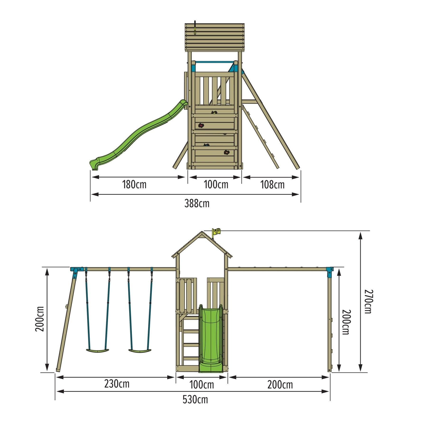 Aire de jeux pont de singe TAMARIN bois FSC® 3/5