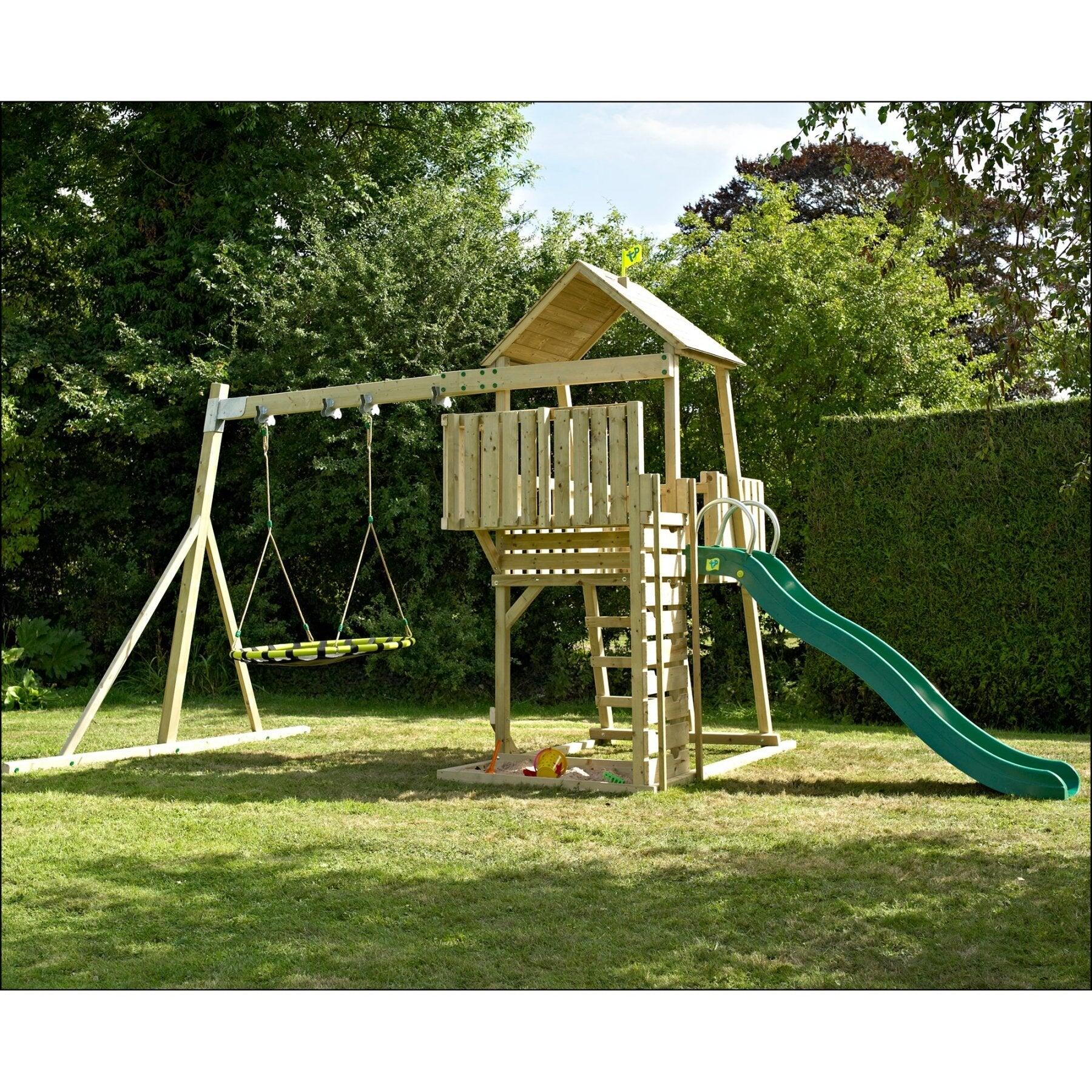 Houten speelstructuur met nestschommel KINGSWOOD bruin FSC® 5/5