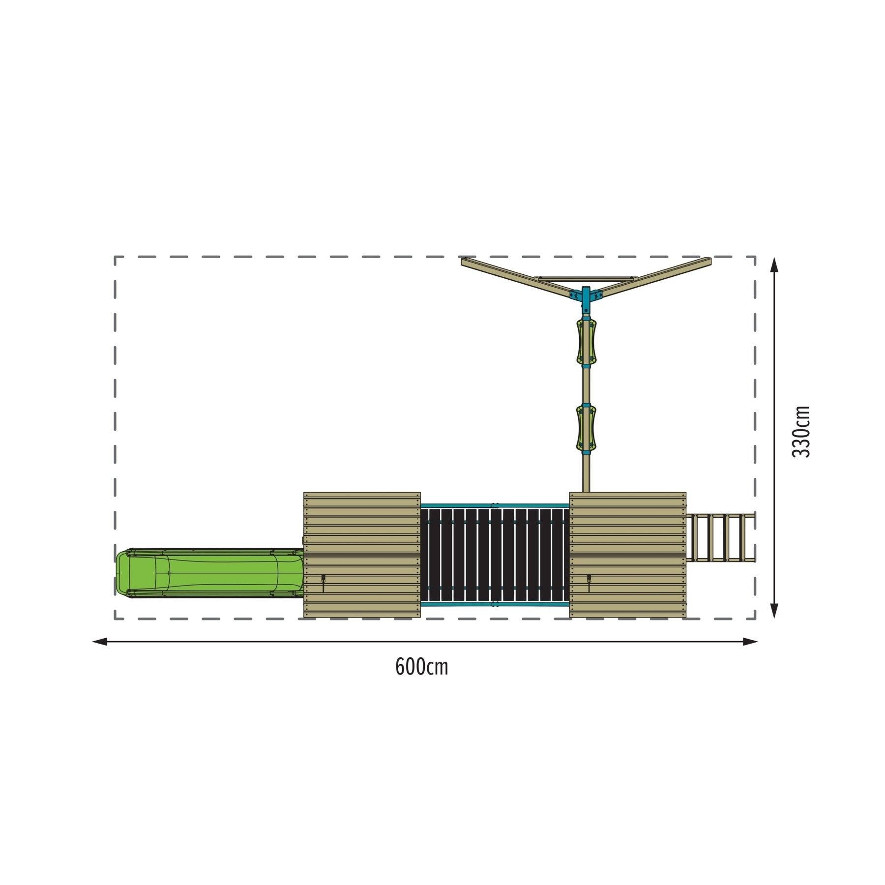 Aire de jeux XXL double tours LAURIER bois FSC® 5/5