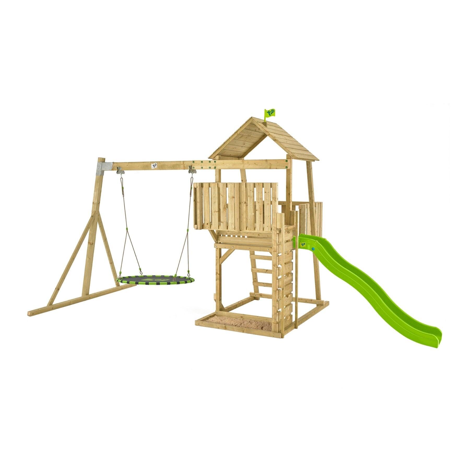 Tp Toys - Aire De Jeux Bois Balançoire Nid Kingswood Bois Fsc® - Aire De Jeu - No Size - Decathlon