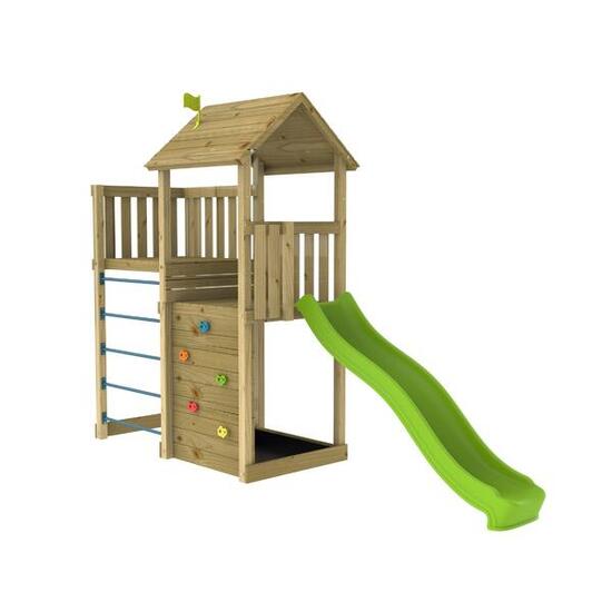 Aire de jeux double plateforme CLÉMATITE bois FSC®