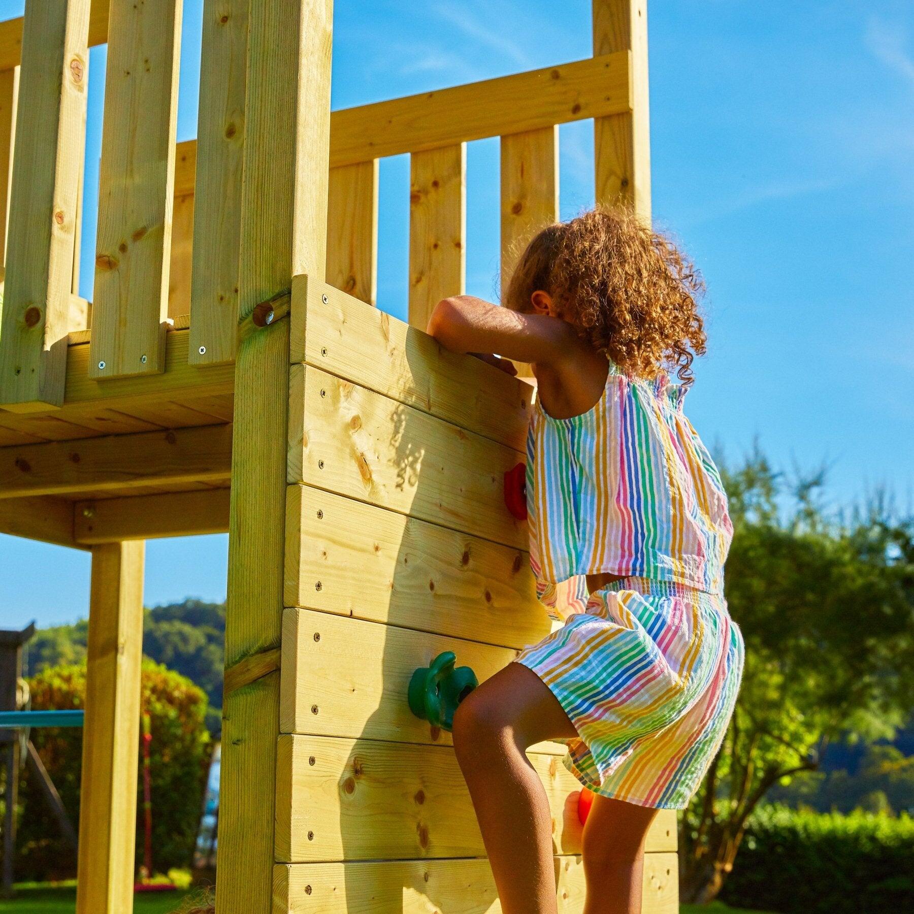 Aire de jeux plateforme toboggan OLIVÈTE bois FSC® 5/5
