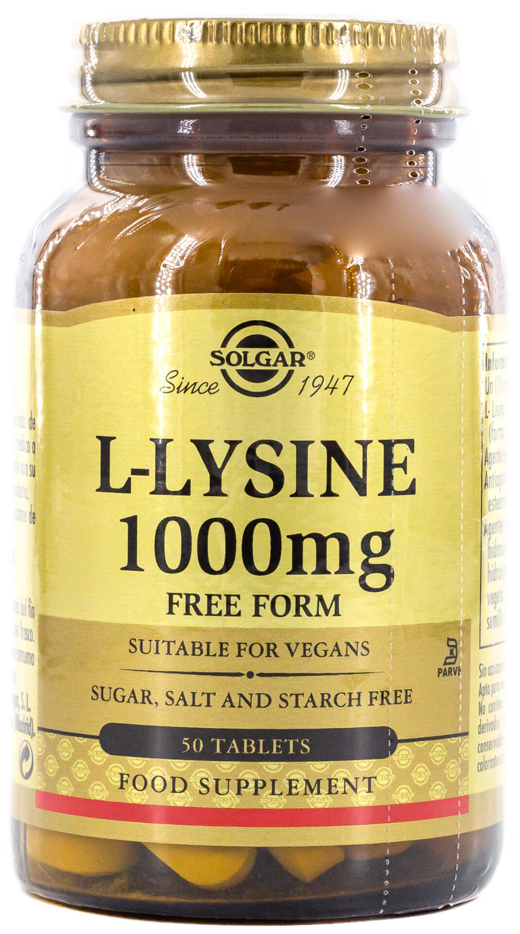 L-Lisina 1000 mg Comprimidos 2/3