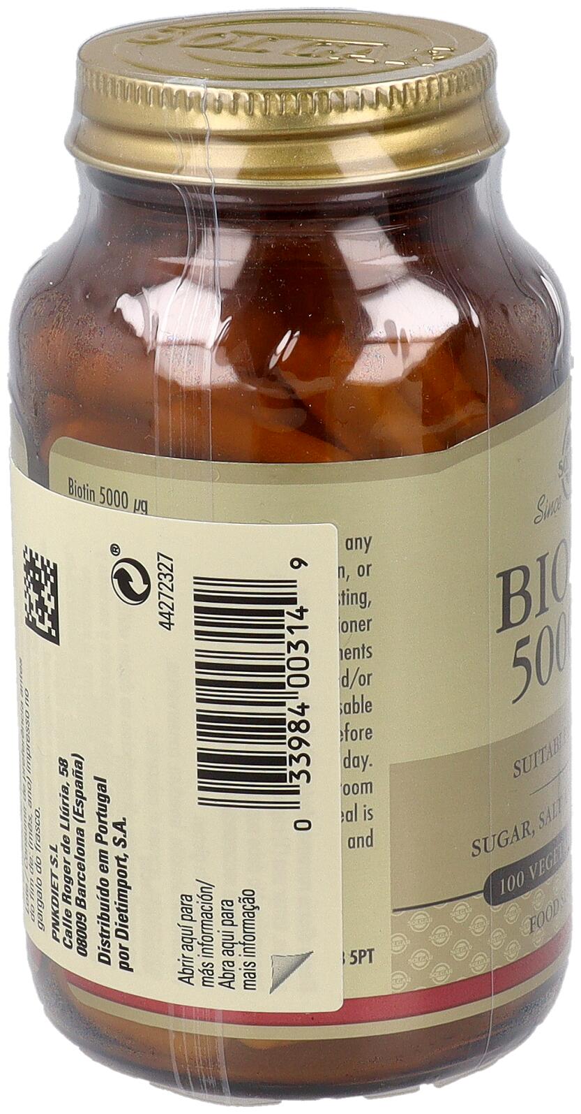 Biotina 5000 mg 100 Comprimidos 3/3