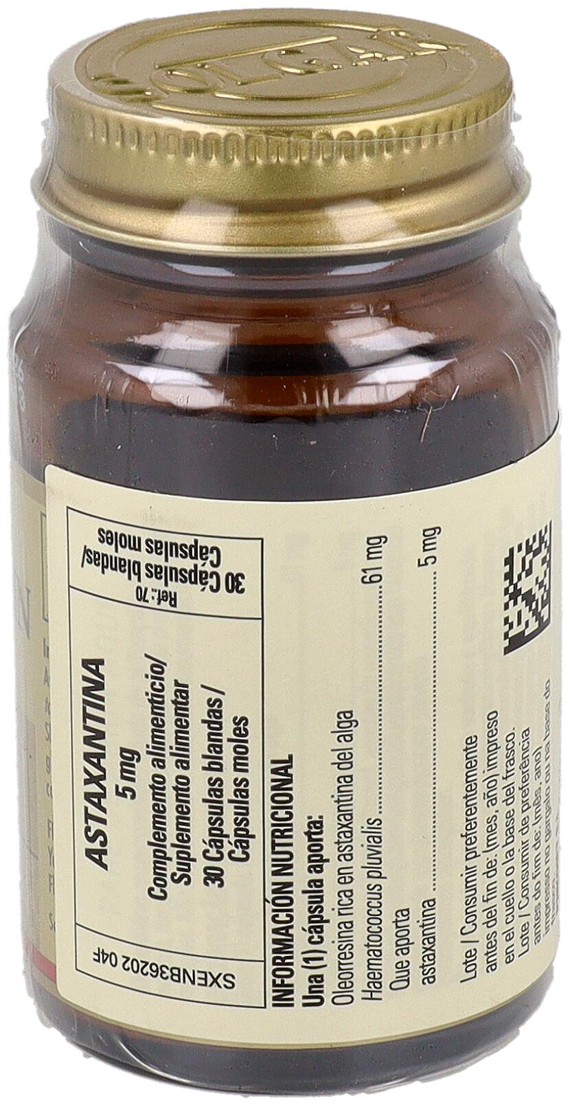 Complejo de Astaxantina 5 mg 30 Cápsulas 2/3