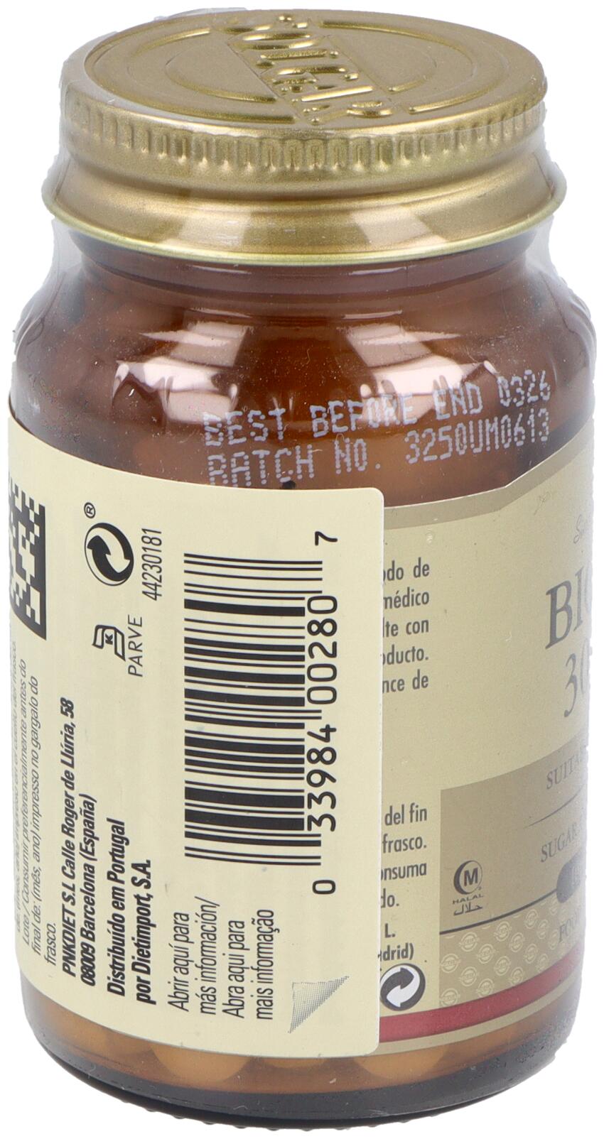 Biotina 300 mcg 100 Comprimidos 3/3