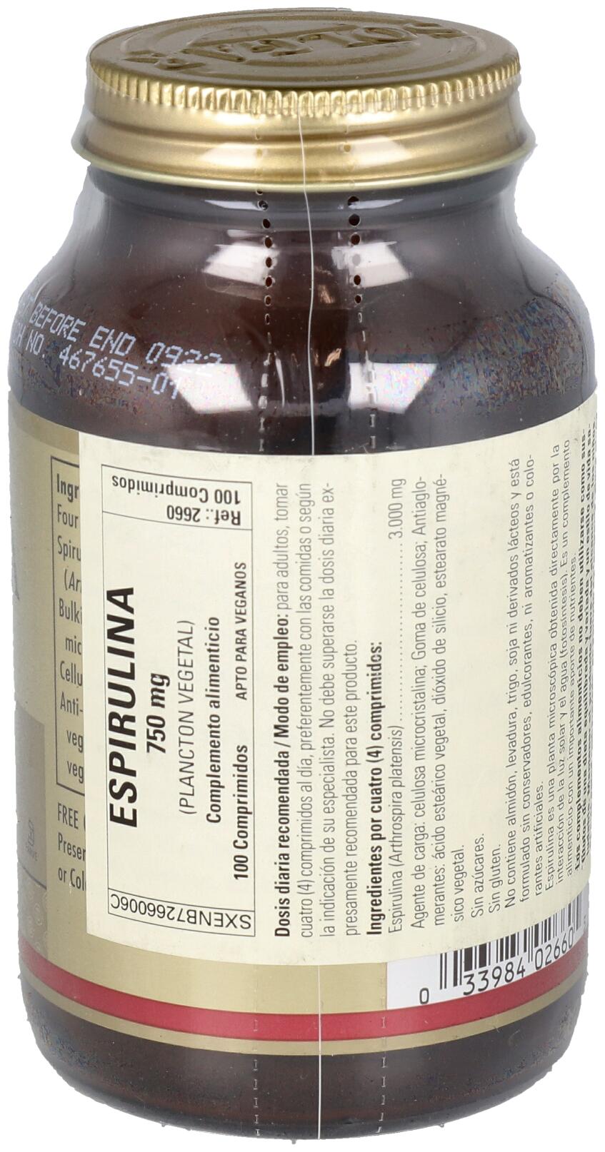 Espirulina 750 mg 3/3