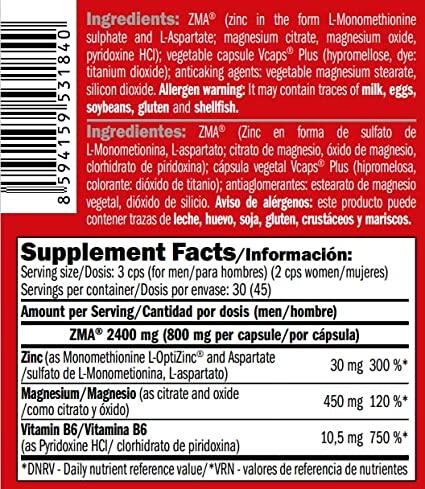 ZMA - 90 Cápsulas vegetales Amix Nutrition 2/4