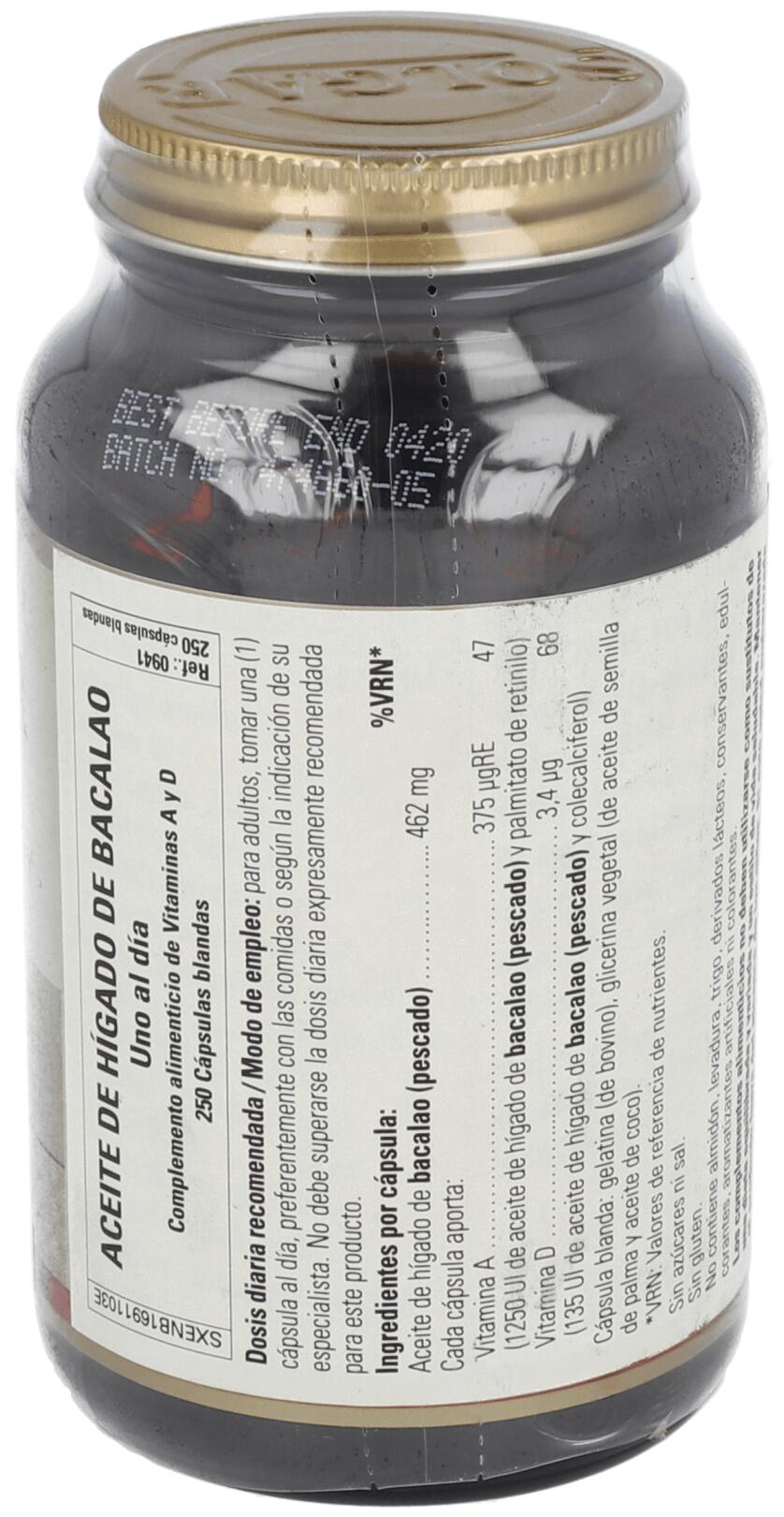 Aceite Higado De Bacalao Cápsulas Blandas 3/3