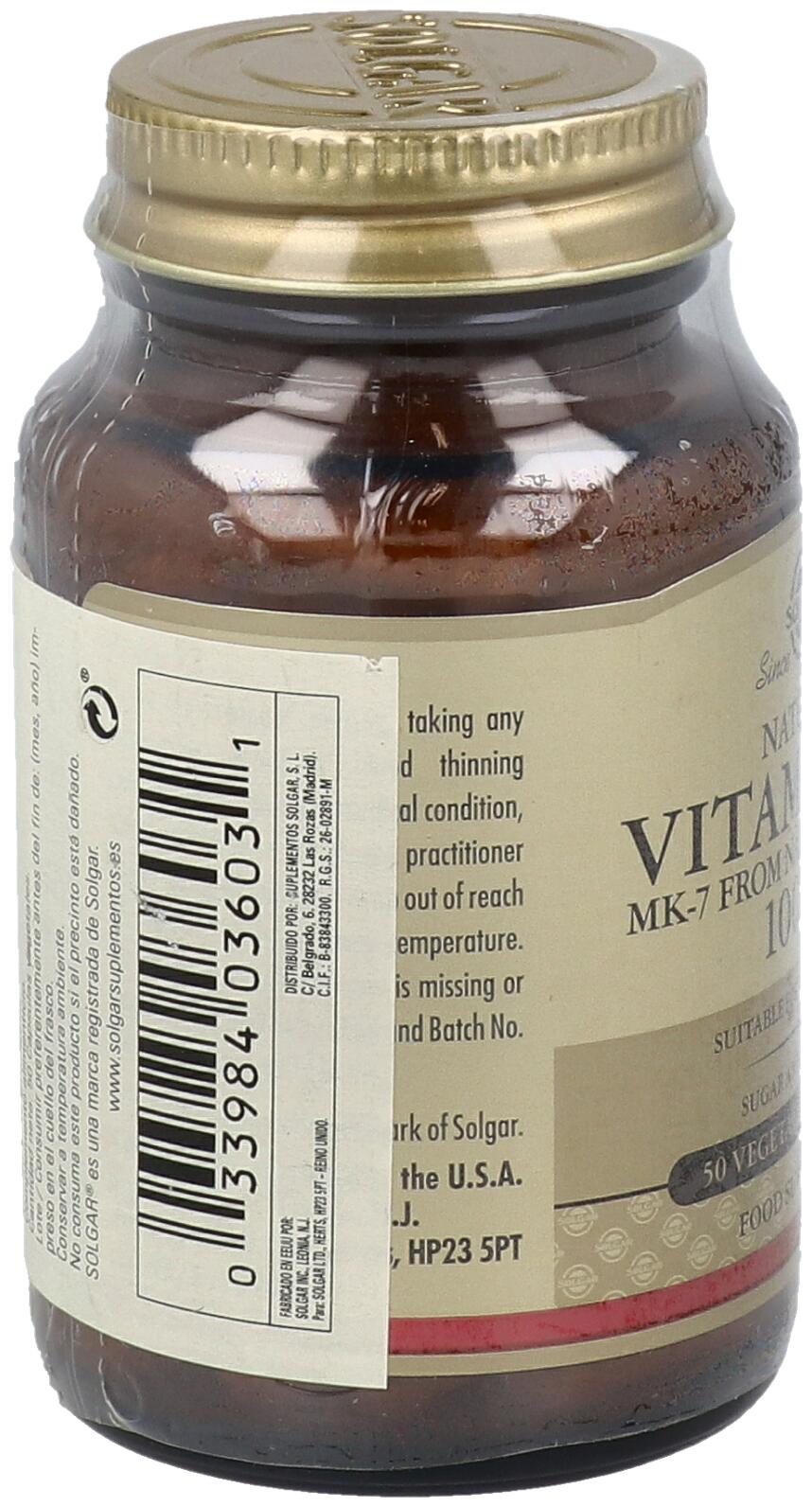 Vitamina K2 100mcg Menaquinona 7 50 cápsulas 3/3