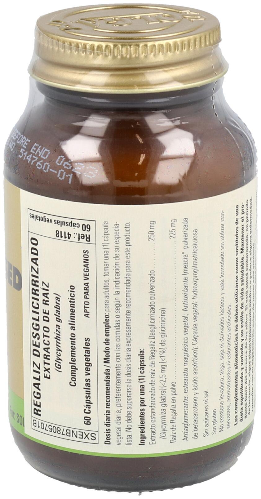 Regaliz Desglicirrizado Raiz Licorice 60 Cápsulas 2/3