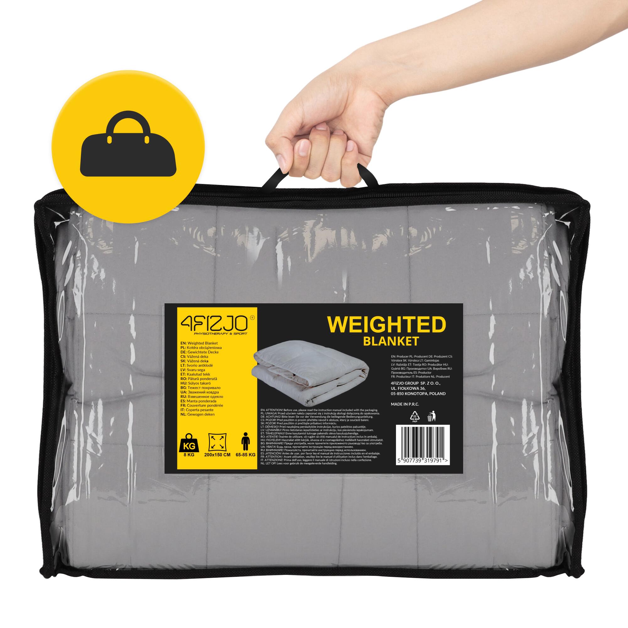 Gewichtsdecke 8 kg 4FIZJO WB02 Therapiedecke für besseren Schlaf 7/7
