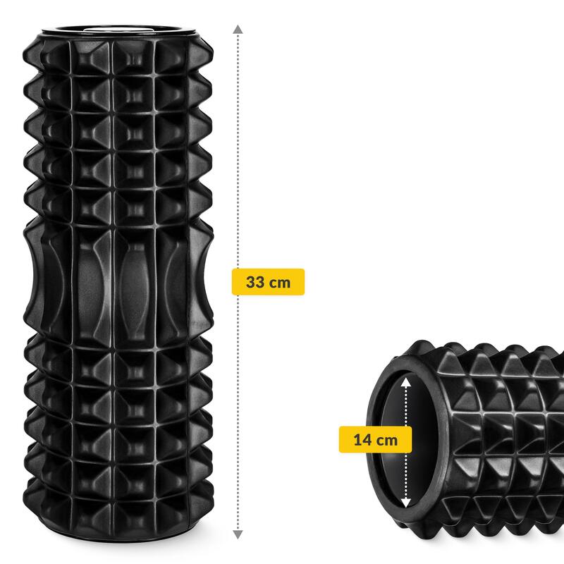 Roller do masażu z kolcami 4FIZJO EVA 33 cm