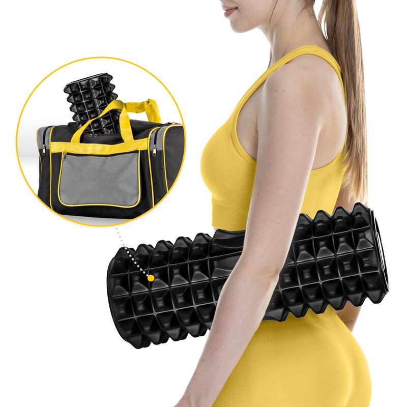 Roller do masażu z kolcami 4FIZJO EVA 33 cm