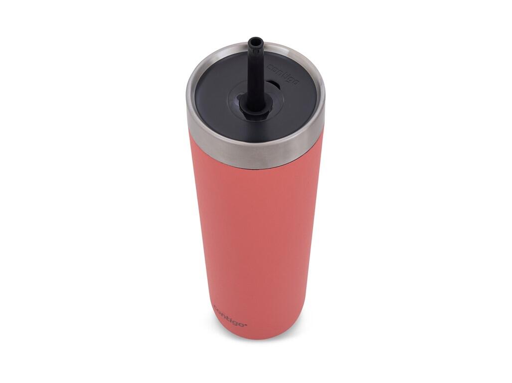 Tazza termica con cannuccia Contigo 720 ml, corallo 2/6