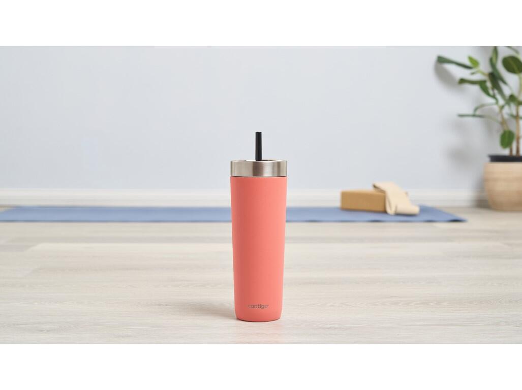 Tazza termica con cannuccia Contigo 720 ml, corallo 3/6