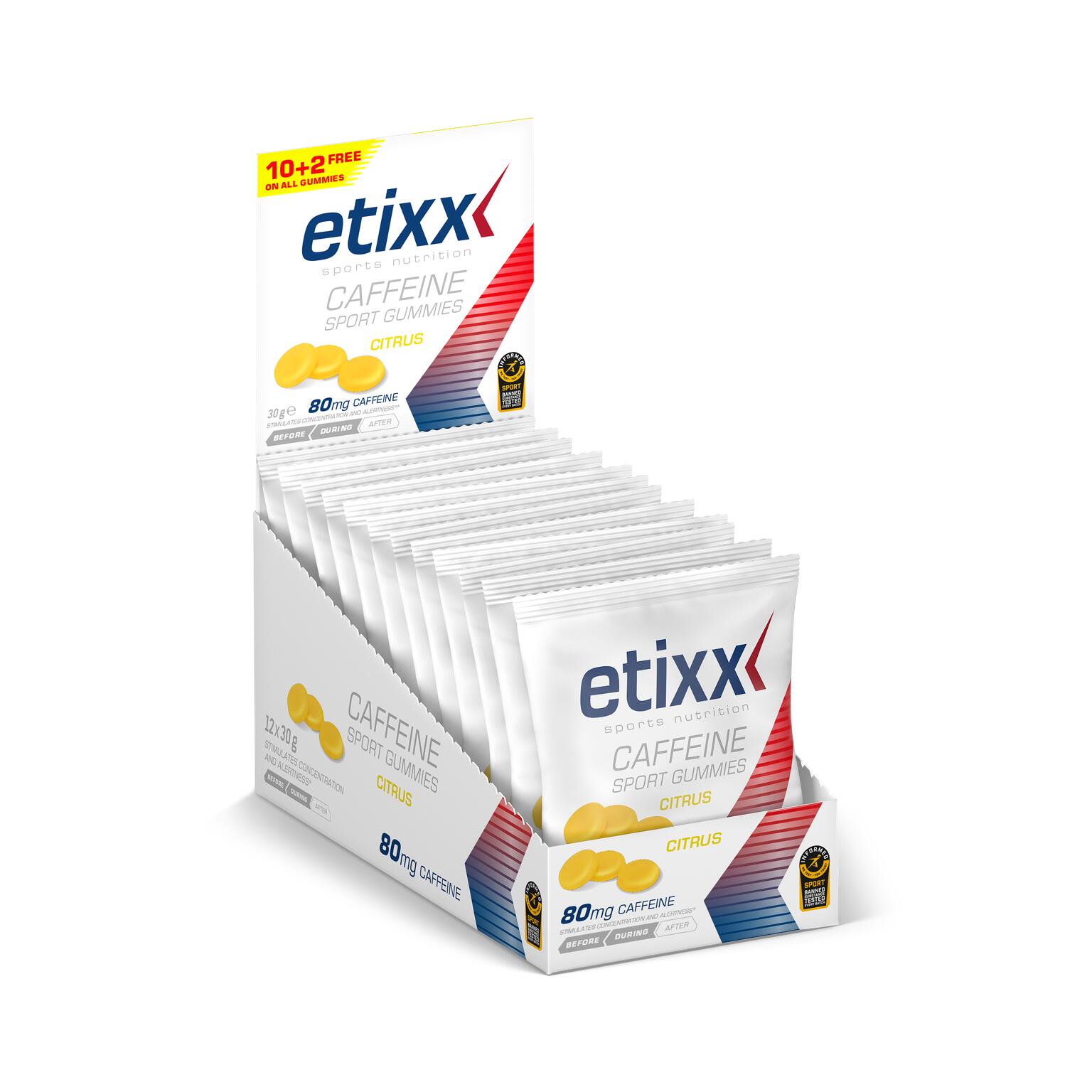 ETIXX Caffeine Sport Gummies Citrus 12 x 30g