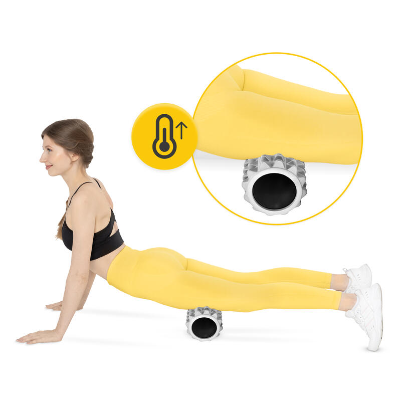 Roller do masażu z kolcami 4FIZJO EVA 33 cm