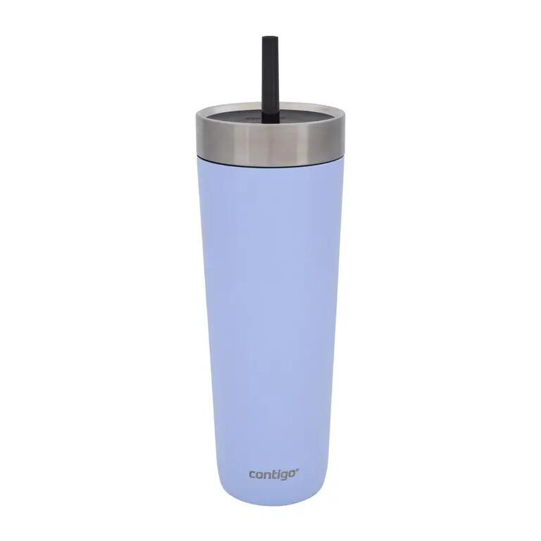 Cestovný termohrnček so slamkou Luxe Spillproof Tumbler 720 ml, modrá