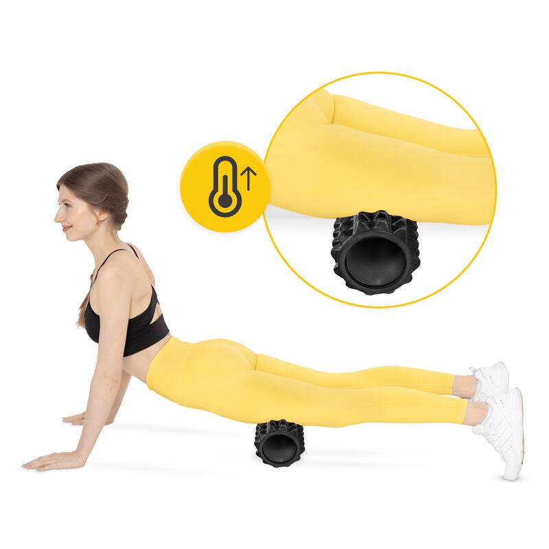 Roller do masażu z kolcami 4FIZJO EVA 33 cm