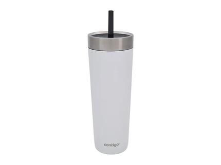 Kubek termiczny ze słomką 720 ml, biały