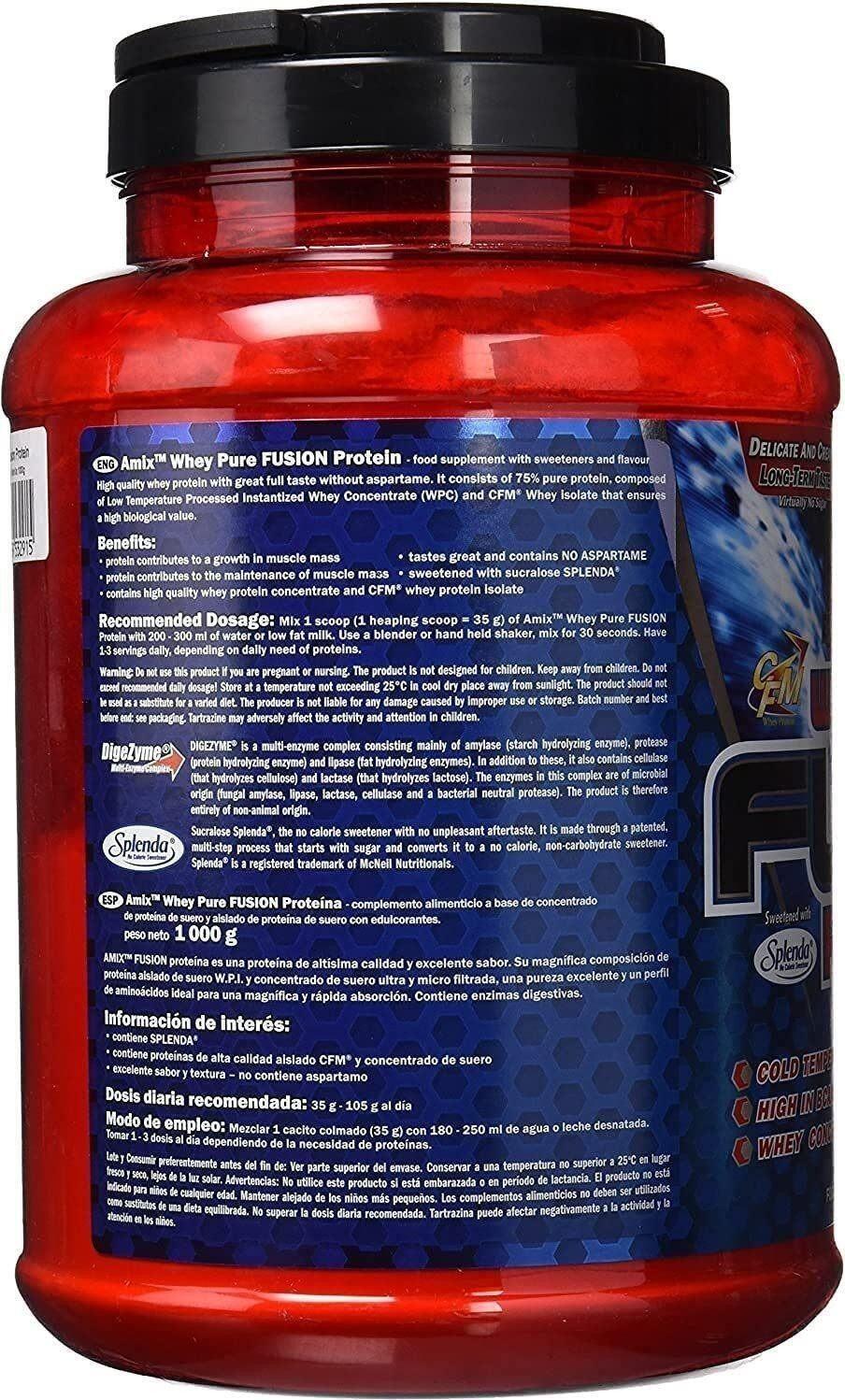 Whey Pro Fusion Protein - 1kg Fraise de Amix Nutrition 2/6