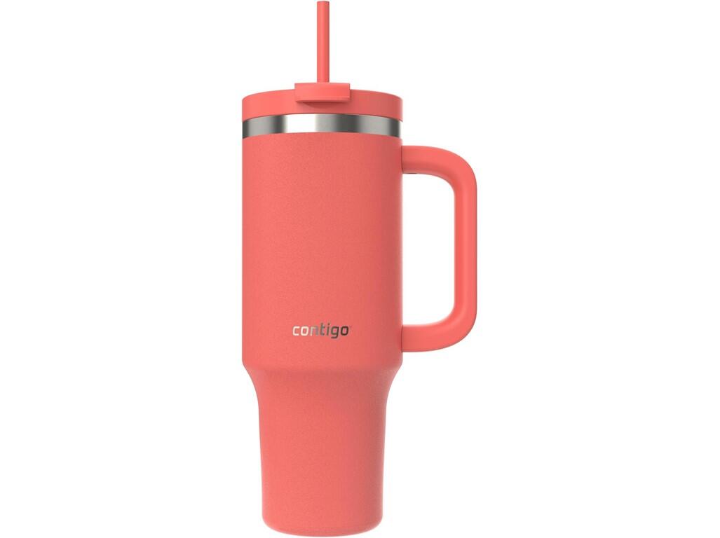 Tazza termica con cannuccia Contigo 1200 ml, corallo 2/6