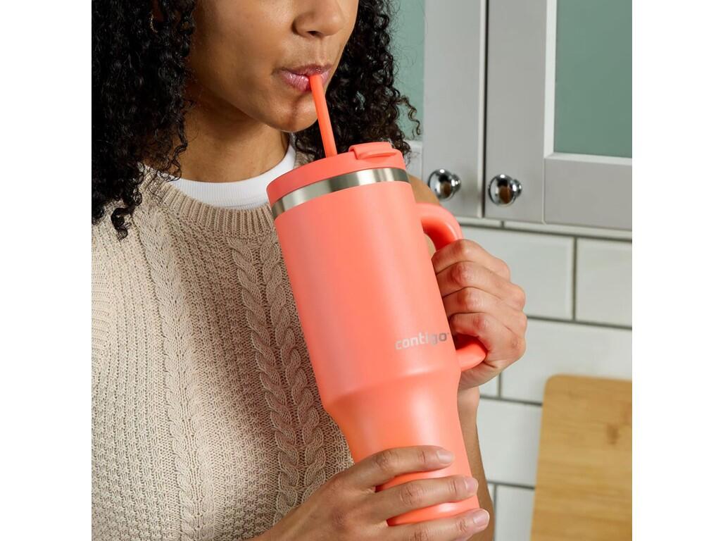 Tazza termica con cannuccia Contigo 1200 ml, corallo 4/6