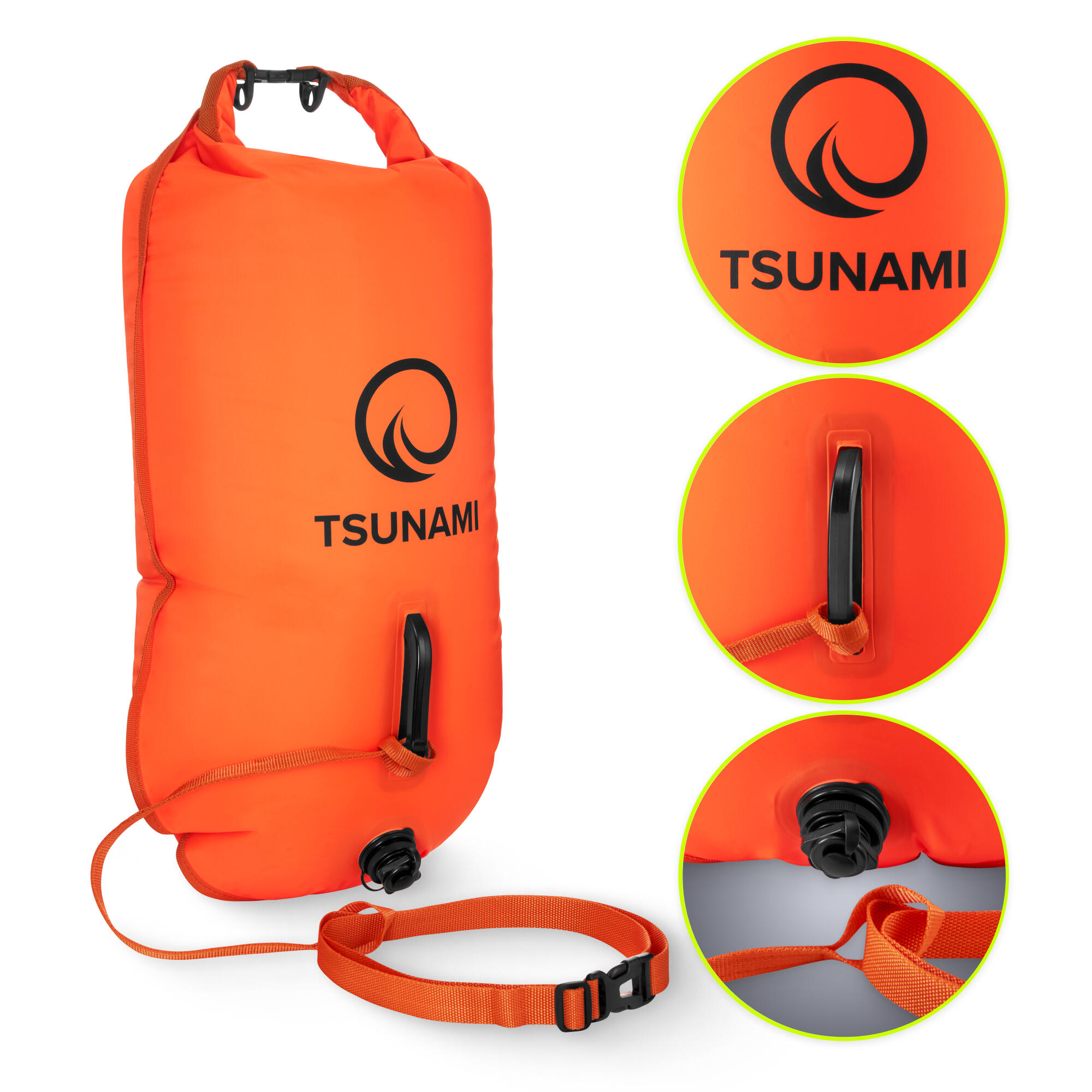 Boa nuoto acque aperte sicurezza alta visibilità gonfiabile TSUNAMI PRO 5/7
