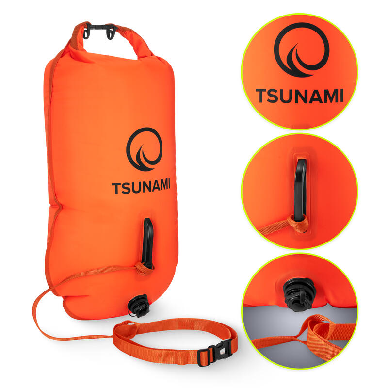 Geamandură gonflabilă de siguranță cu buzunar etanș 2 în 1 TSUNAMI PRO