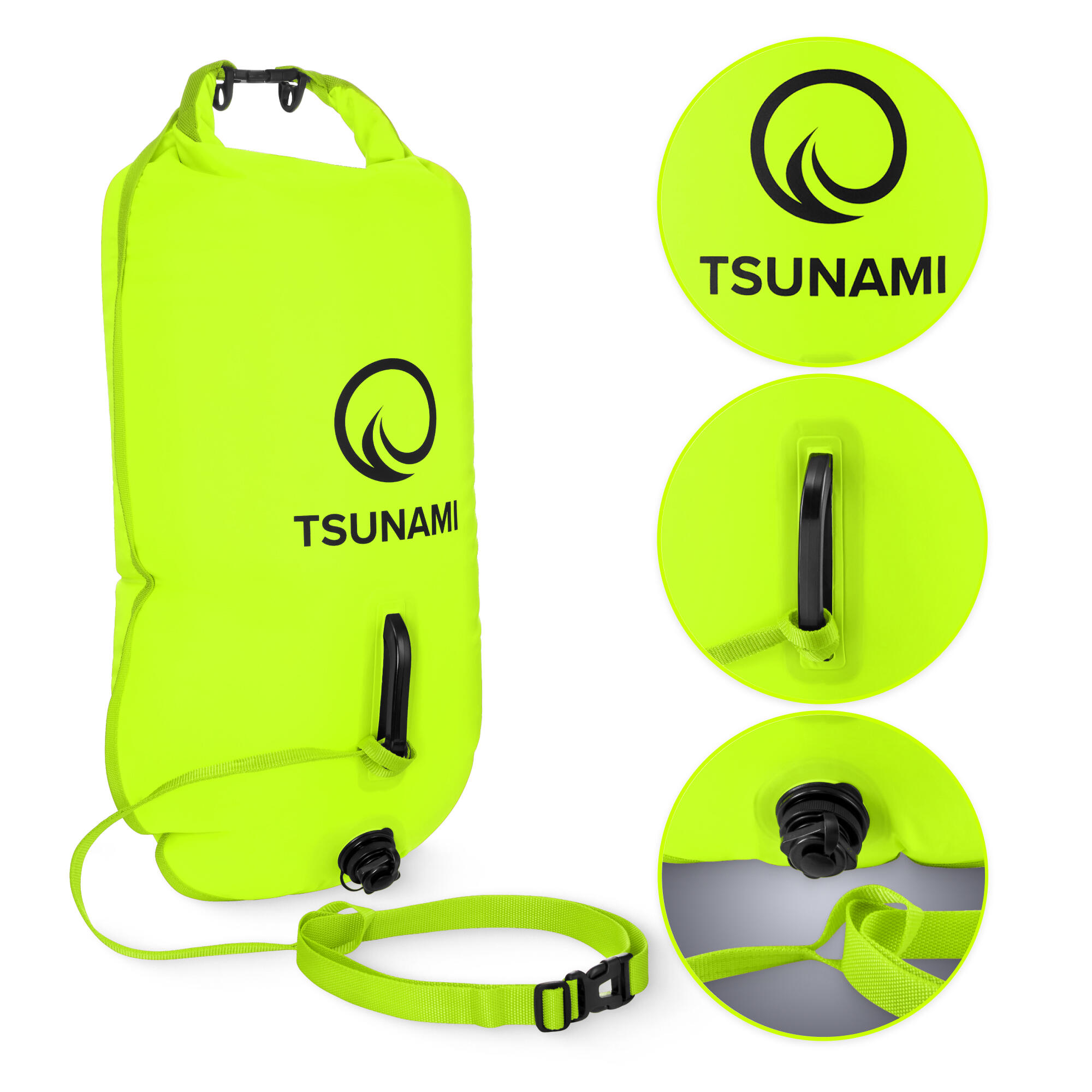 Boa nuoto acque aperte sicurezza alta visibilità gonfiabile TSUNAMI PRO 4/7