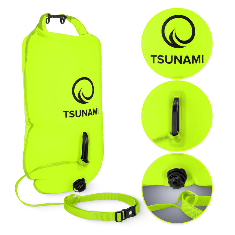 Geamandură gonflabilă de siguranță cu buzunar etanș 2 în 1 TSUNAMI PRO