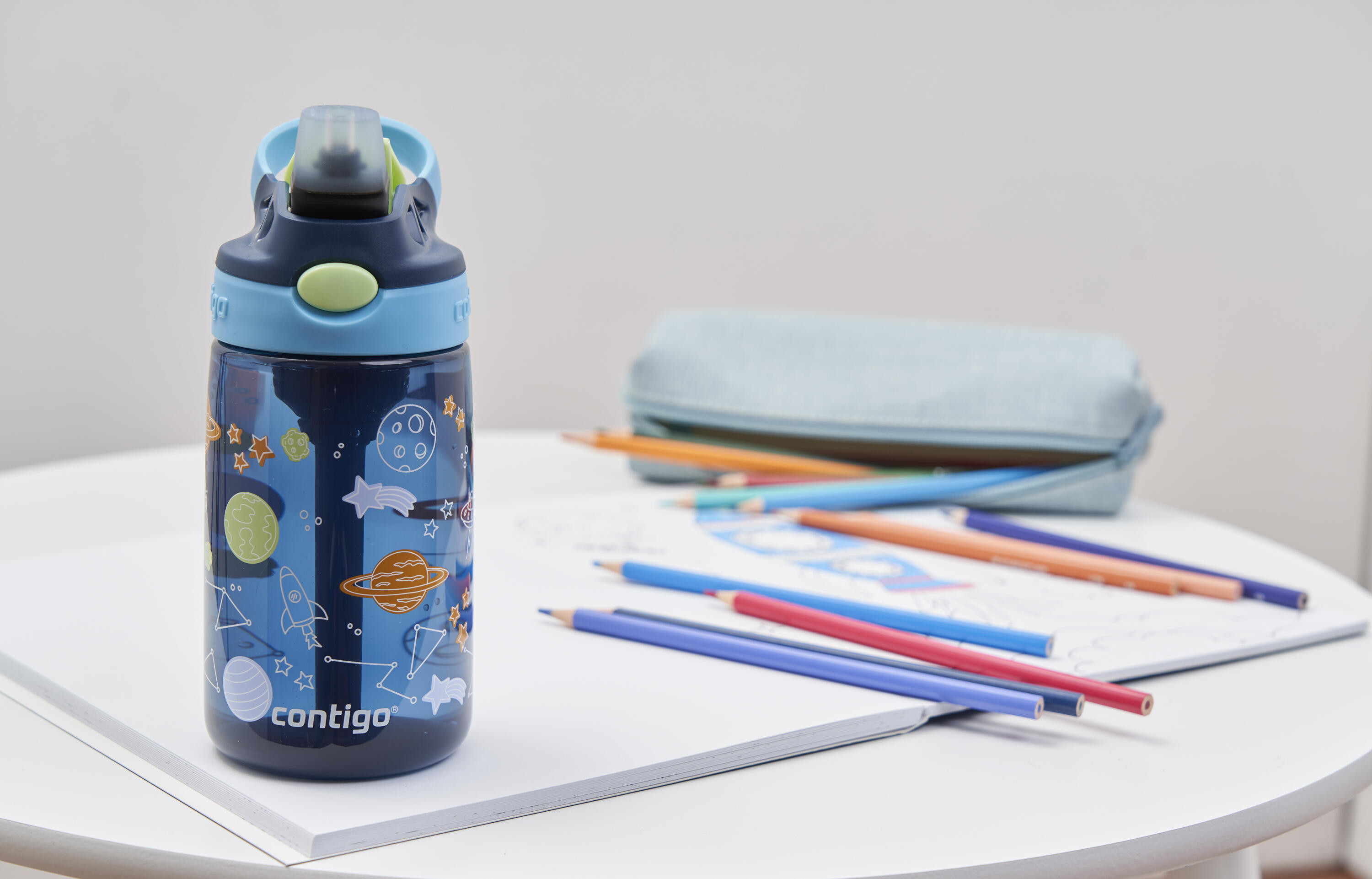 Bottiglia per bambini Contigo Easy Clean 420 ml, Blueberry Cosmos 7/7