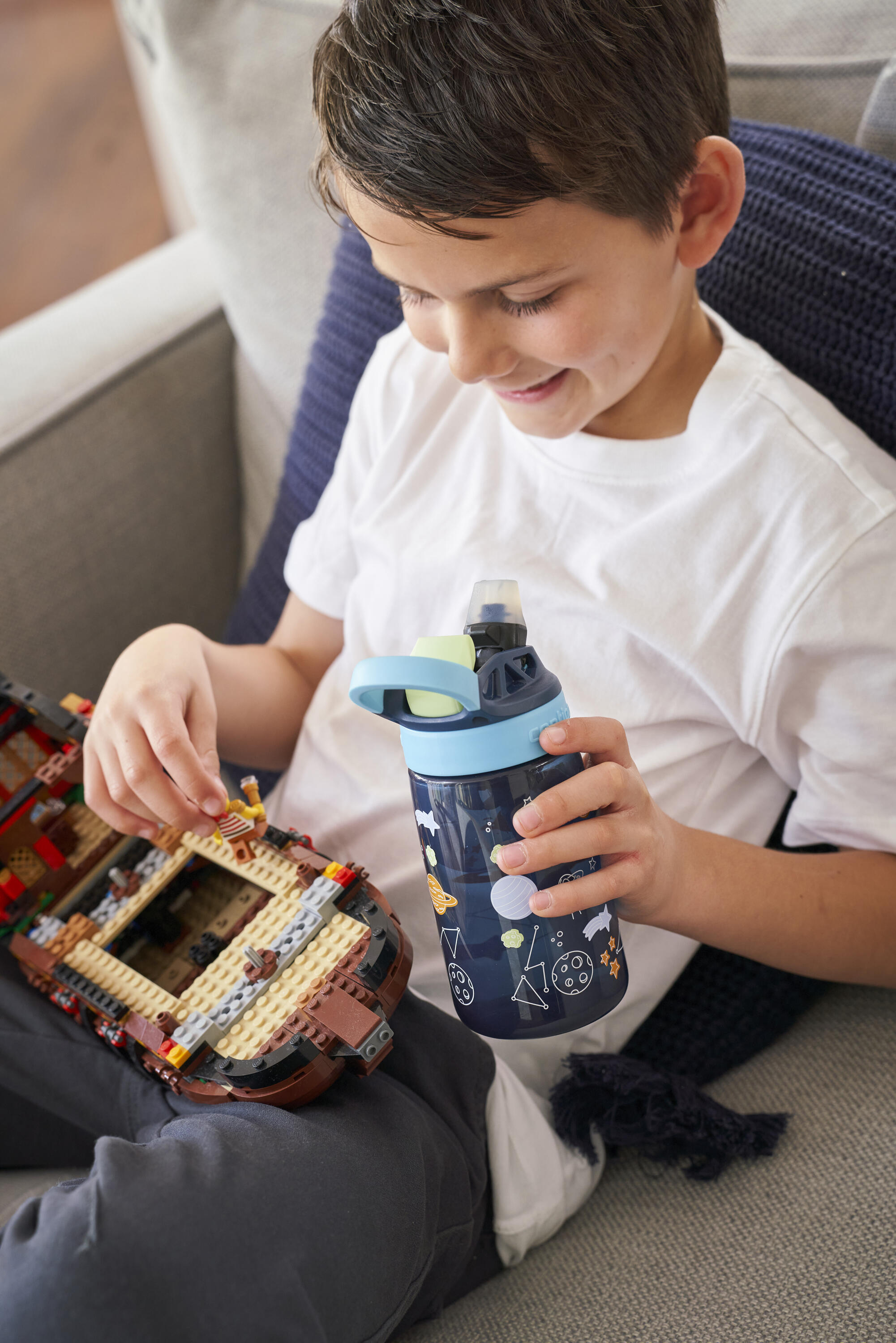 Bottiglia per bambini Contigo Easy Clean 420 ml, Blueberry Cosmos 6/7