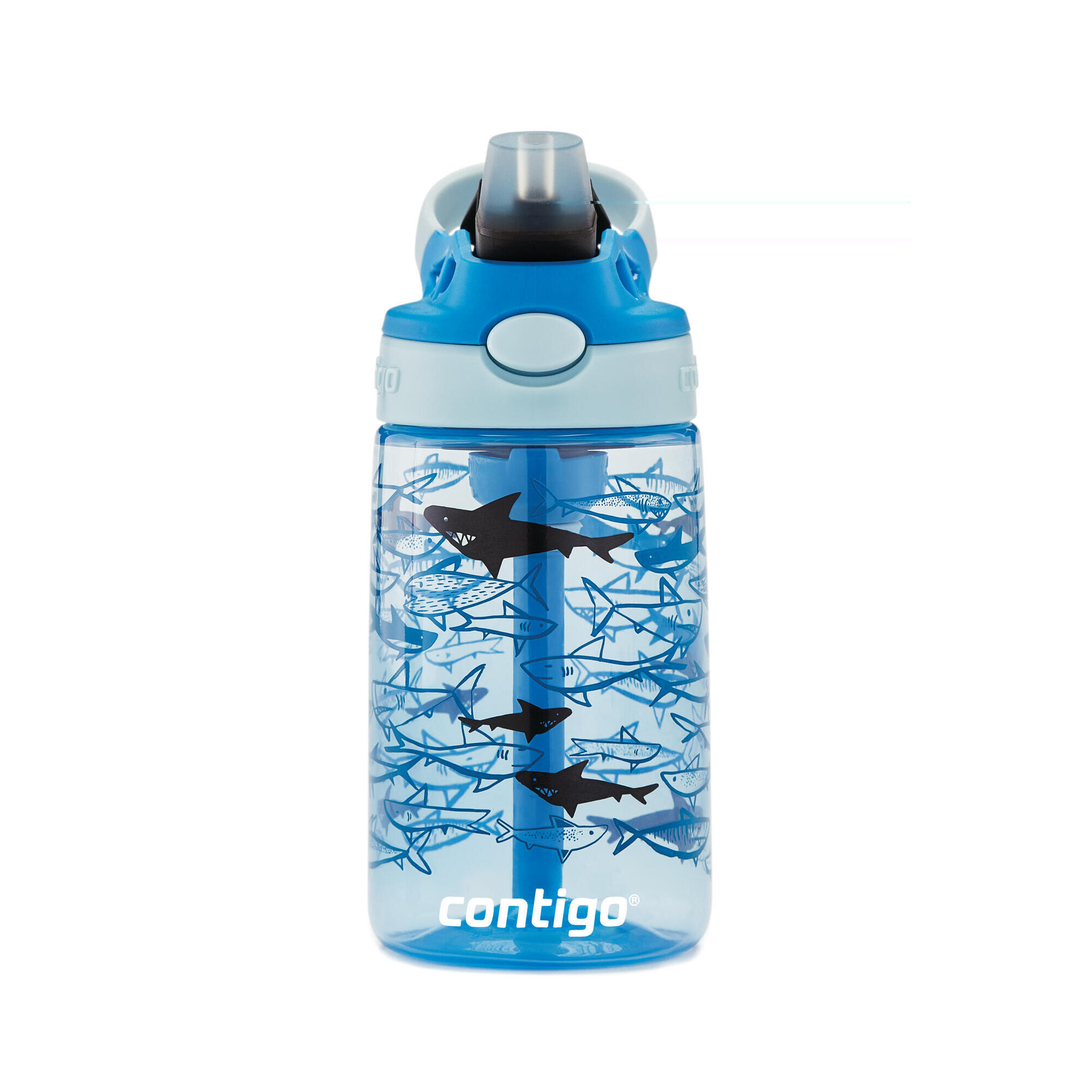 Butelka dla dzieci Easy Clean 420 ml, Blue Sharks