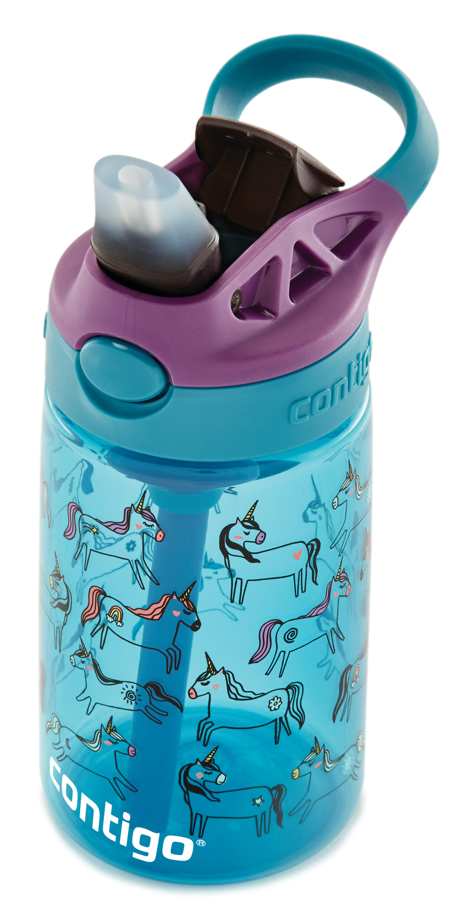 Bottiglia per bambini Contigo Easy Clean 420 ml, Unicorns 3/7