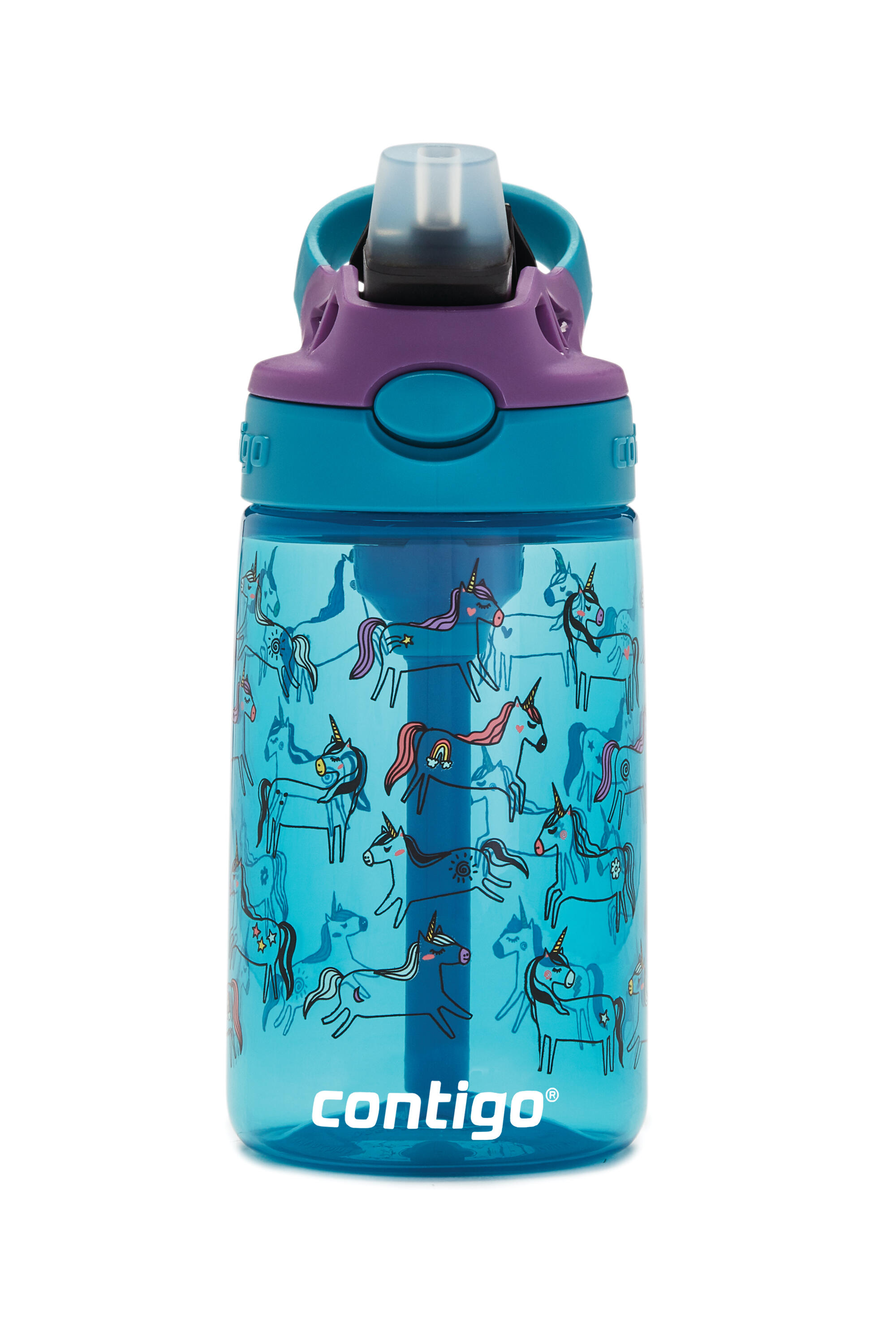 Bottiglia per bambini Contigo Easy Clean 420 ml, Unicorns 2/7