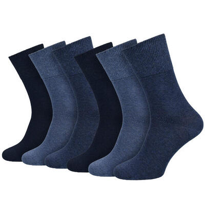 Diabetikersocken für Damen und Herren | wadenlang | 6 Paar | Grau