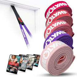 Set de bandes de résistance en tissu – 5 niveaux de résistance avec sacoche