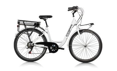Bici elettrica a pedalata assistita Coppi city urban Riviera nera