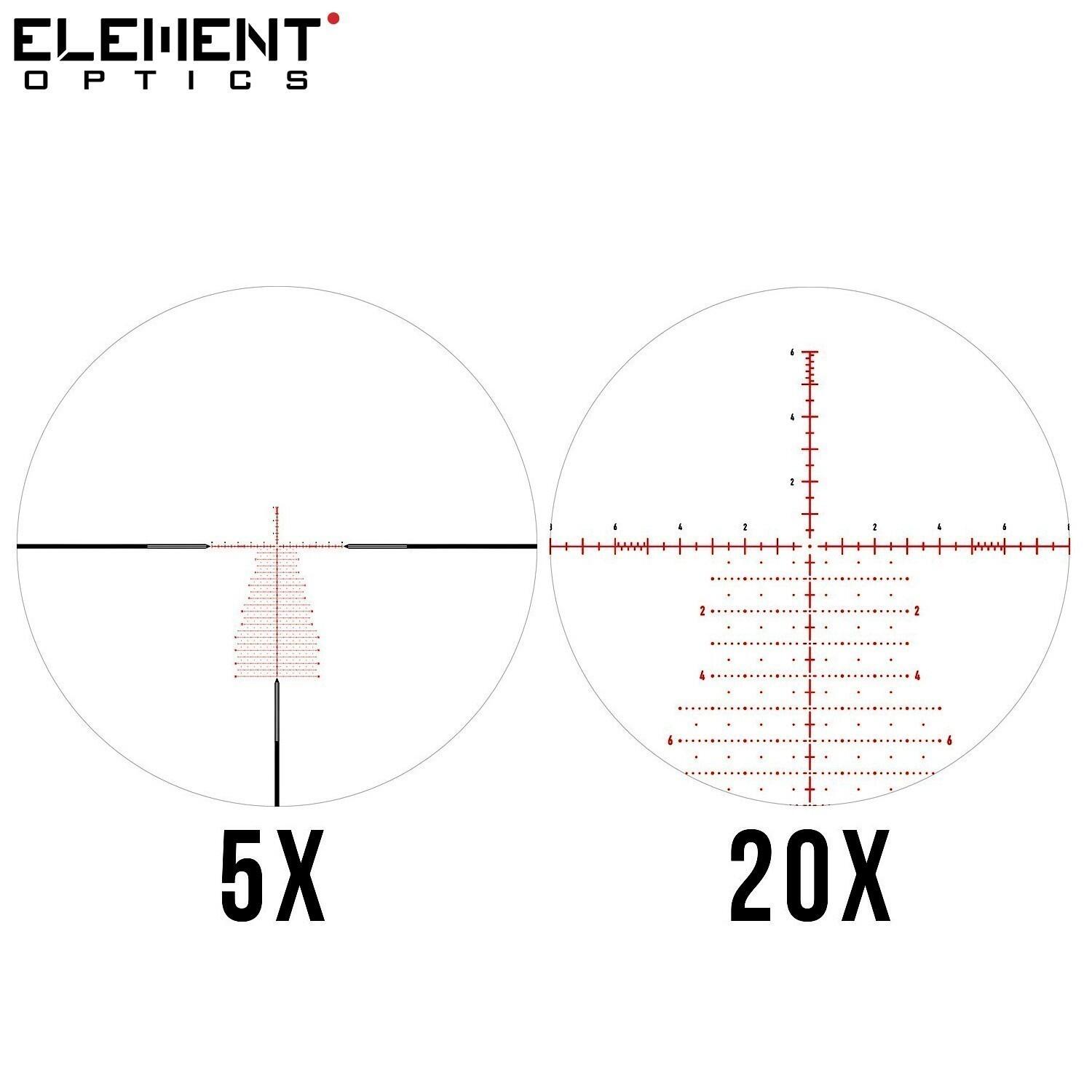 Mira Element Optics Titan 5-25X56 APR-1D FFP MRAD 5/7