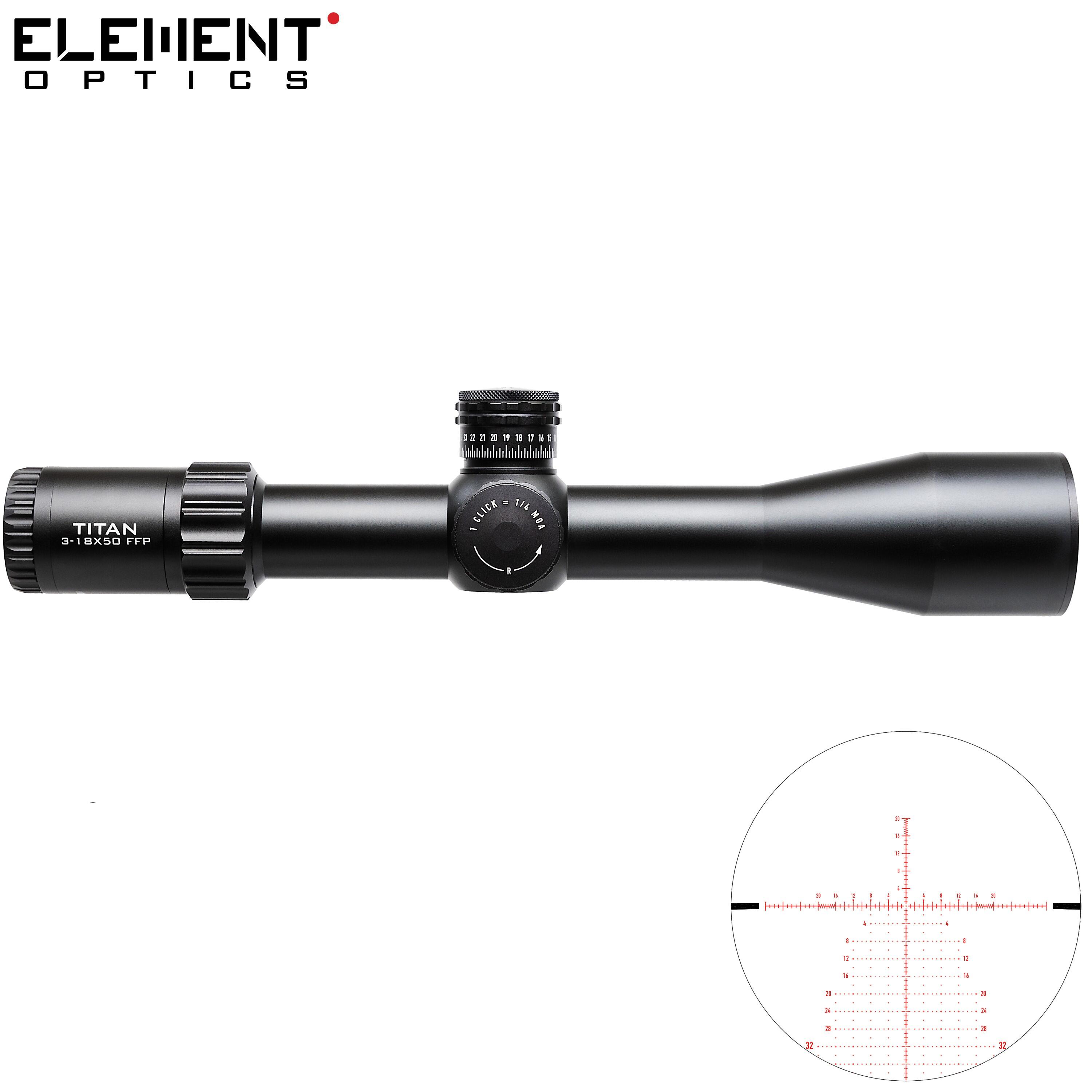 Mira Element Optics Titan 3-18X50 FFP MOA APR-2D 3/6
