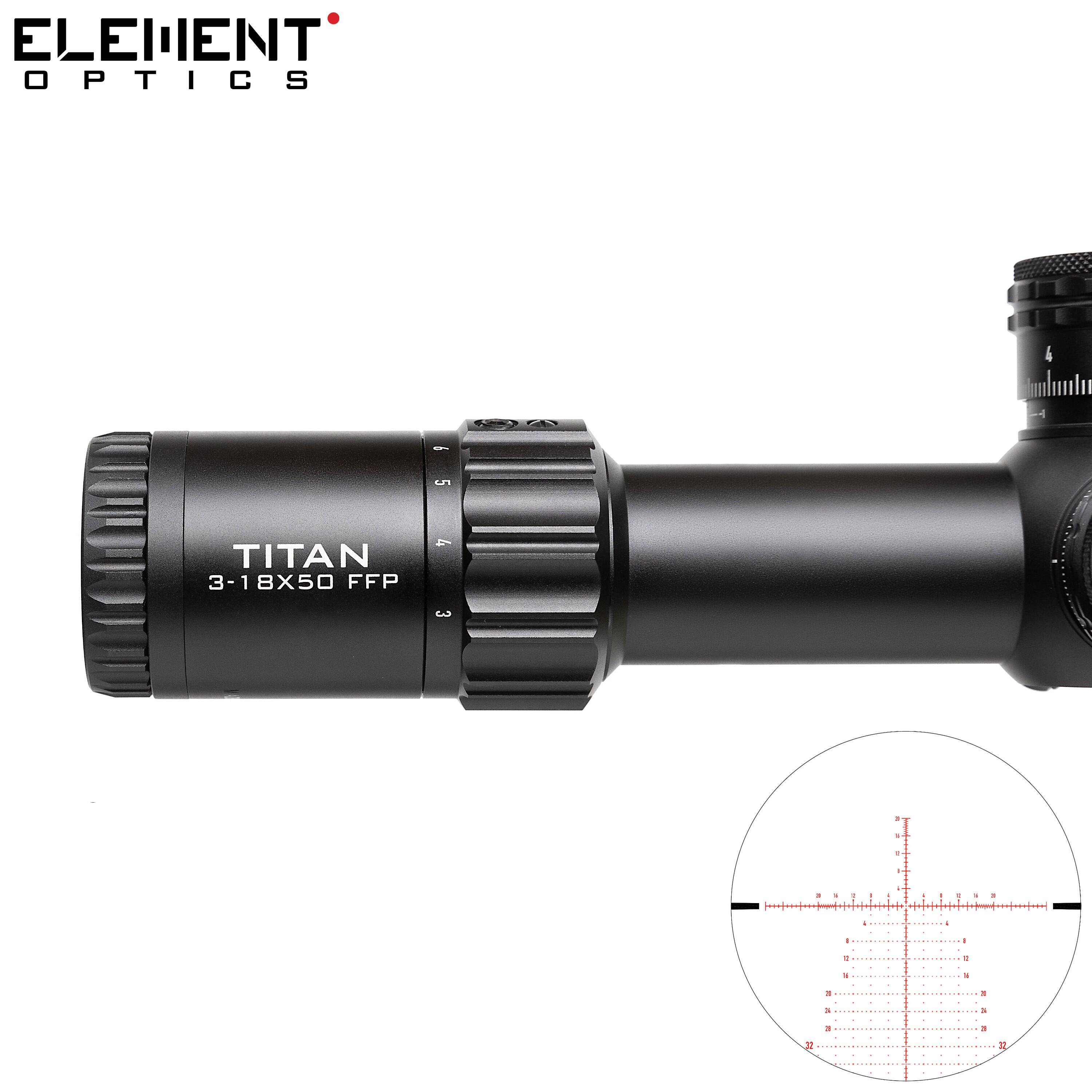 Mira Element Optics Titan 3-18X50 FFP MOA APR-2D 5/6