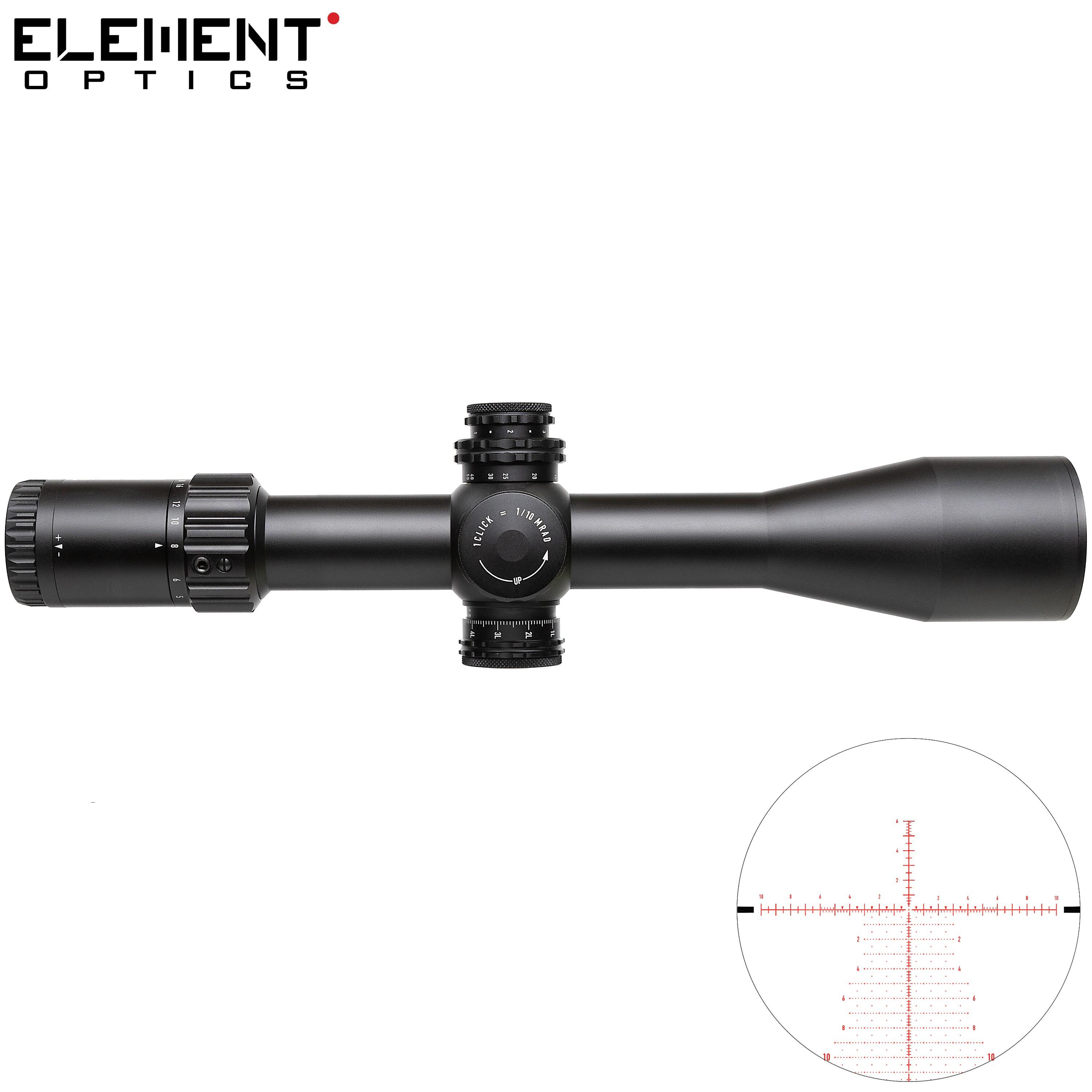 Mira Element Optics Titan 3-18X50 FFP MRAD APR-2D 4/6