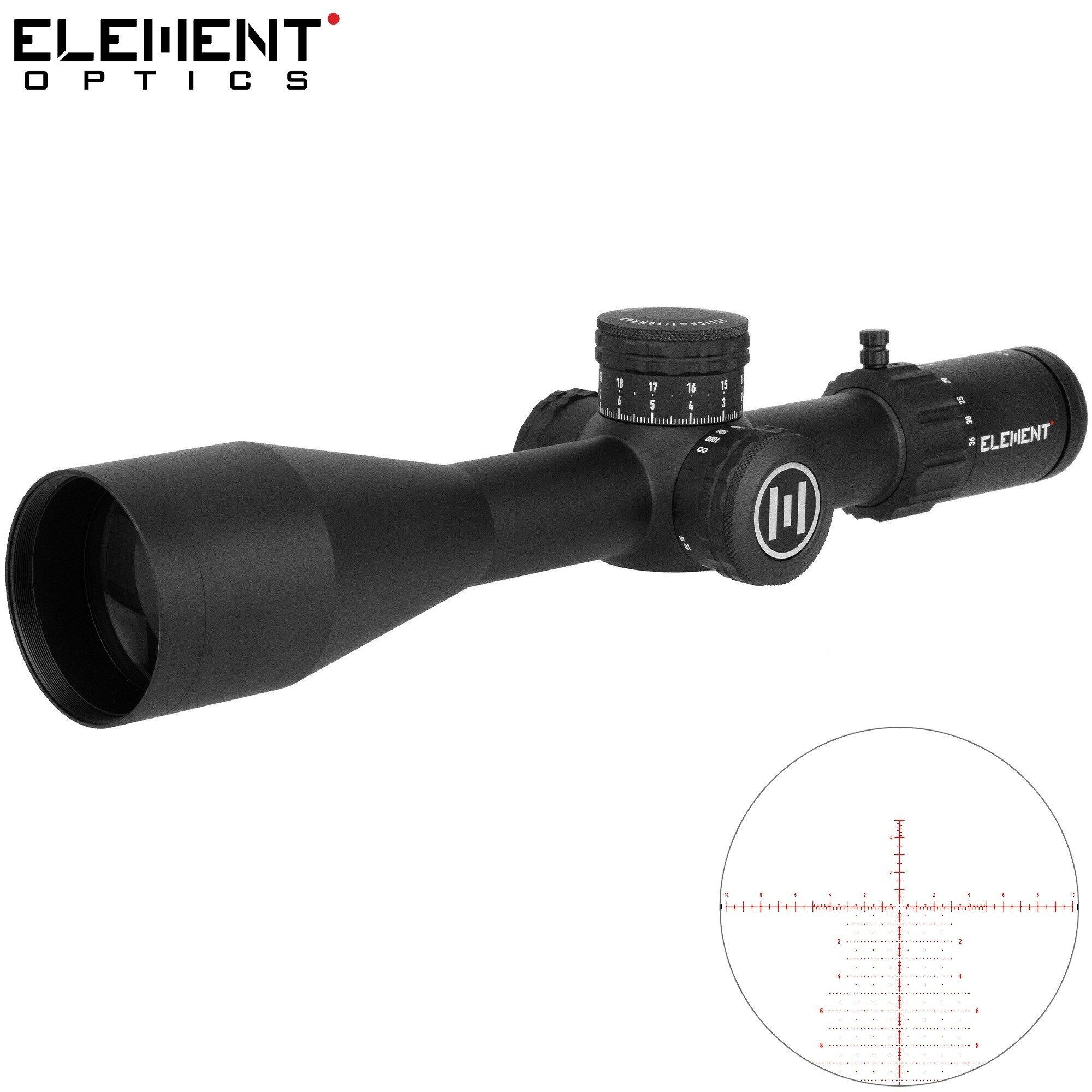 Element Optics - Lunette De Tir Element Optics Theos 6-36x56 Ffp Mrad Apr-2d Black - Lunette De Visée - Noir - Taille Unique - Decathlon