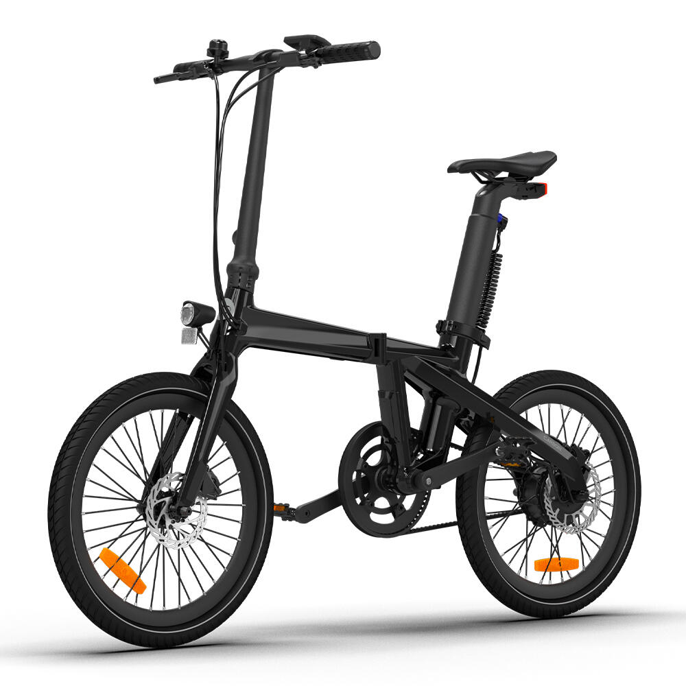 Bicicleta elétrica Dobrável em Carbono ADO, Transmissão por Correia, GPS, LCD