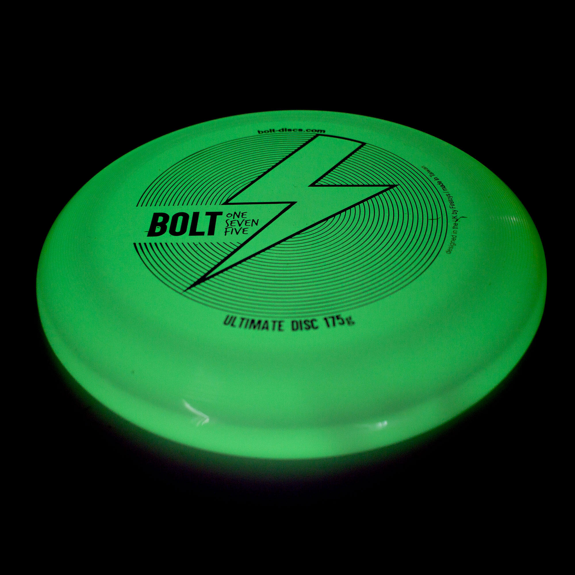 BOLT BOLT OneSevenFive Ultimate Frisbee Disc - UV Reactive & Shimmer Colors