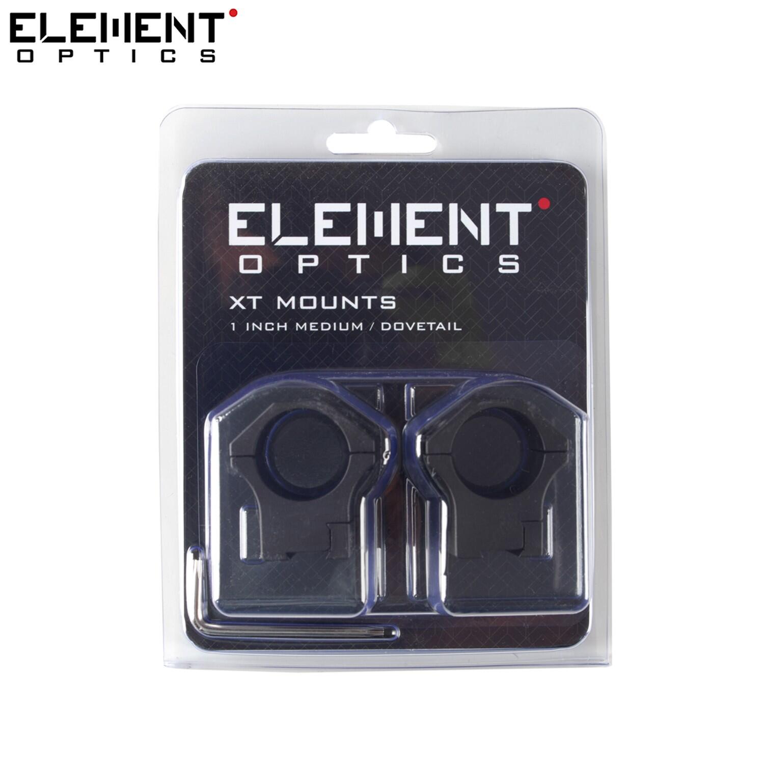 Element Optics XT Montagens 2pc 1'' Baixa 9-11mm Dovetail 4/4