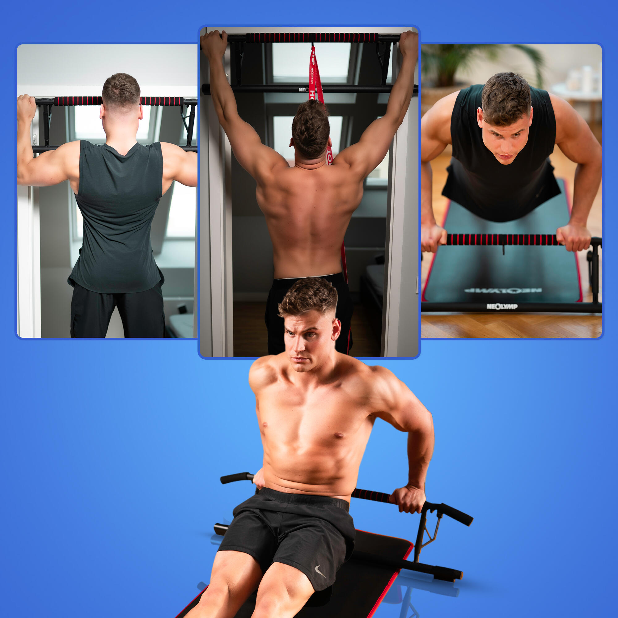 Deurrekstok – Pull-up bar zonder boren, ideaal voor thuisgebruik krachttraining 4/7