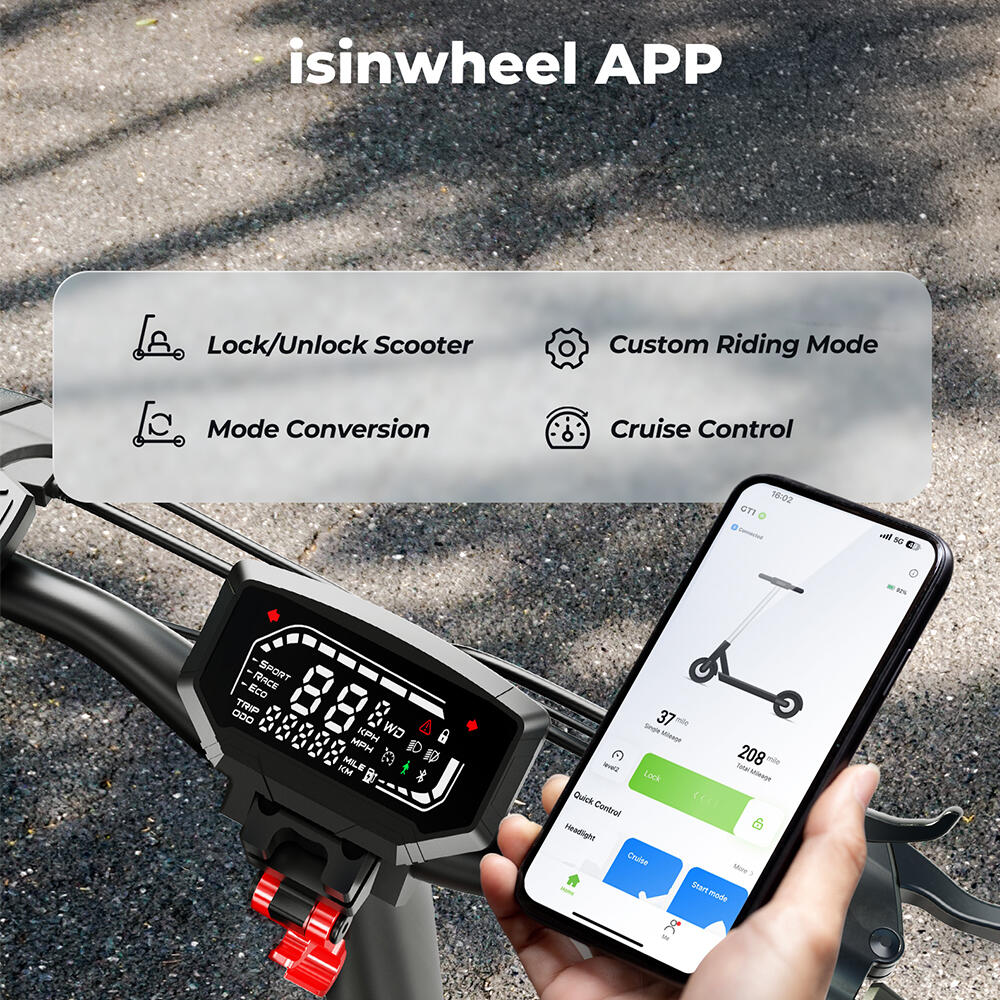 Elektrische scooter Isinwheel GT1 10-inch 48V 10Ah accu 4/7